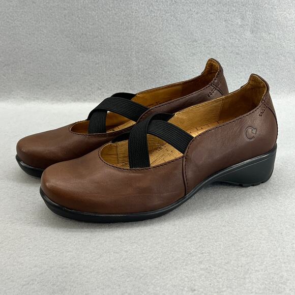 Dromedaris Tracy 2 Leather Mary Jane Low Block Heel Shoe-Brown-Women Size 37-NEW - Picture 1 of 14